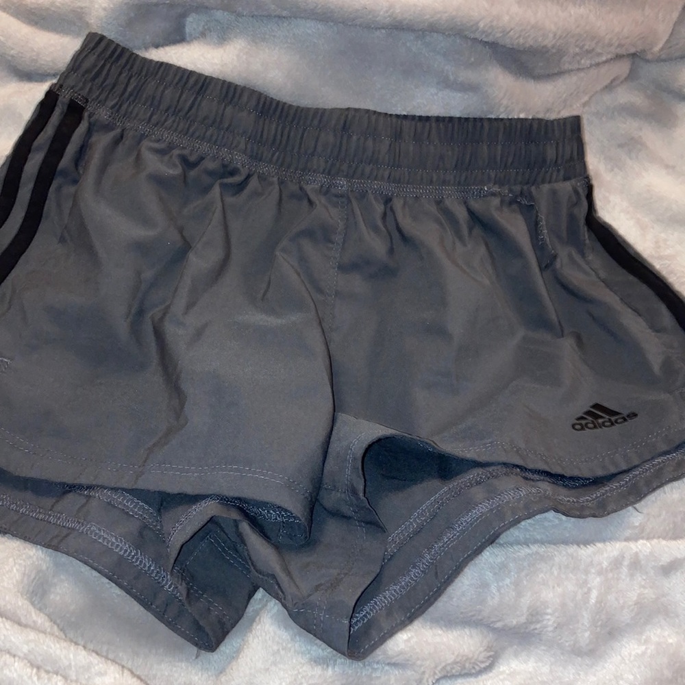 Adidas small grey athletic shorts